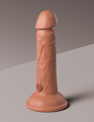 6" Dual Density Vibrerende Siliconen Cock Tan
