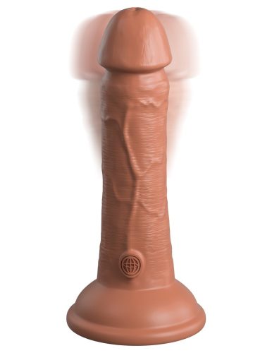 6" Dual Density Vibrerende Siliconen Cock Tan