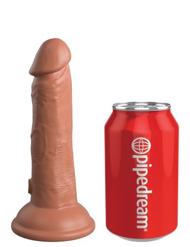 6" Dual Density Vibrerende Siliconen Cock Tan