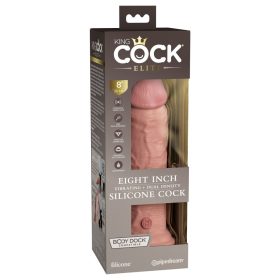 8" Dual Density Vibrerende Siliconen Cock Light