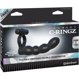 Posable Partner Double Penetrator Black