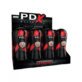   Pipedream Extreme Elite Vibrating Stroker Display - 12 pcs Licht/Zwart
