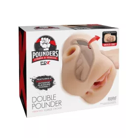 Double Pounder Vibrerende Squeeze Stroker