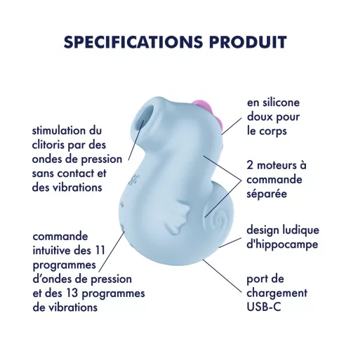 Zeeponspony - ijsblauw