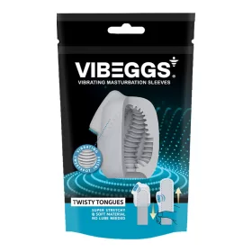   VIBEGGS - Twisty Tongues - Vibrerende masturbatiesleeve - Wit