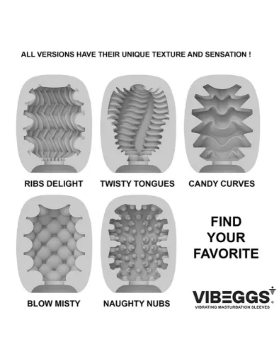 VIBEGGS - Twisty Tongues - Vibrerende masturbatiesleeve - Wit
