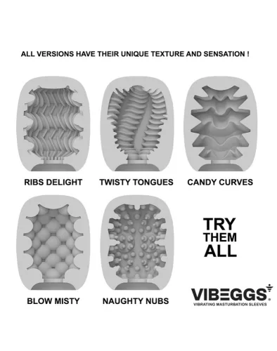 VIBEGGS - Candy Curves - Vibrerende Masturbatiesleeve - Wit