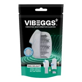 VIBEGGS - Ribs Delight - Vibrerende Masturbatiesleeve - Wit