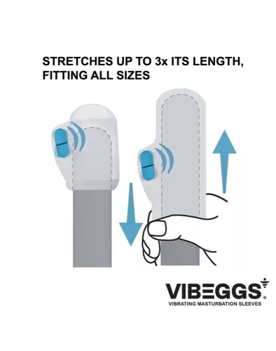 VIBEGGS - Ribs Delight - Vibrerende Masturbatiesleeve - Wit