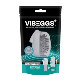 VIBEGGS - Stoute Knopen - Vibrerende Masturbatiehoes - Wit